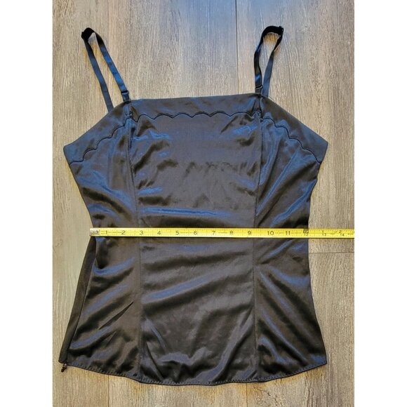 Women's Vintage Black Camisole Size M By Mel-Lin Adjustable Straps - Picture 5 of 7